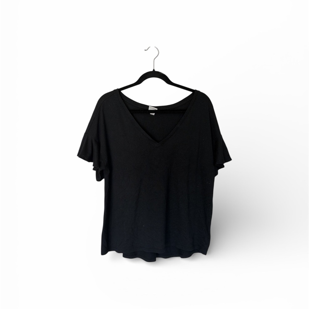 Classic Black‎ V-Neck Women's Top